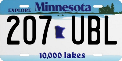 MN license plate 207UBL