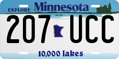 MN license plate 207UCC