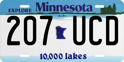 MN license plate 207UCD