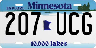 MN license plate 207UCG