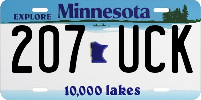 MN license plate 207UCK