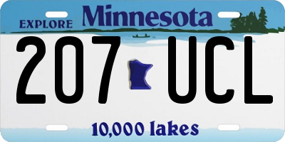 MN license plate 207UCL