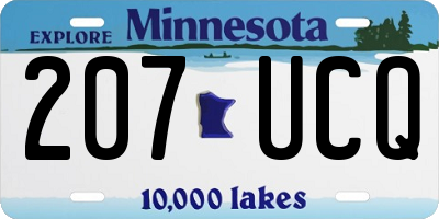 MN license plate 207UCQ