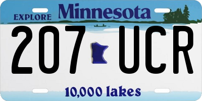 MN license plate 207UCR