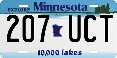 MN license plate 207UCT