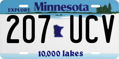 MN license plate 207UCV