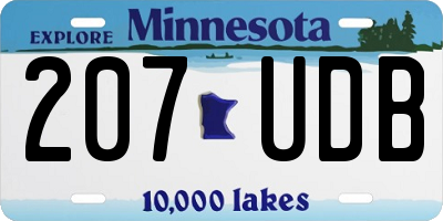 MN license plate 207UDB