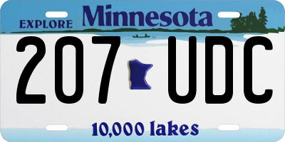 MN license plate 207UDC