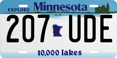 MN license plate 207UDE