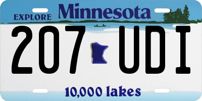 MN license plate 207UDI