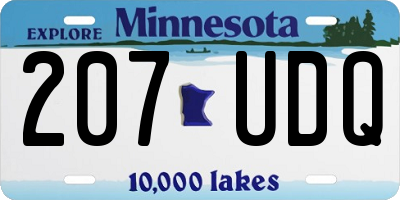 MN license plate 207UDQ