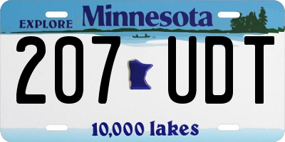 MN license plate 207UDT