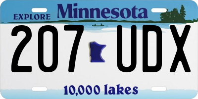 MN license plate 207UDX