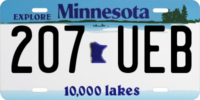 MN license plate 207UEB