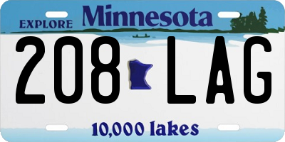 MN license plate 208LAG