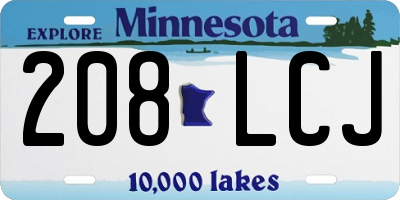 MN license plate 208LCJ
