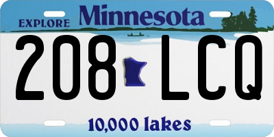 MN license plate 208LCQ