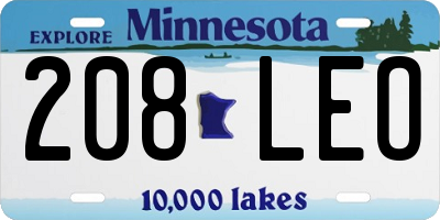 MN license plate 208LEO