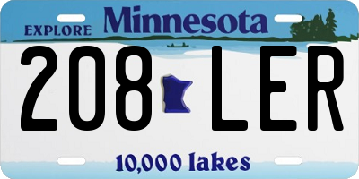 MN license plate 208LER