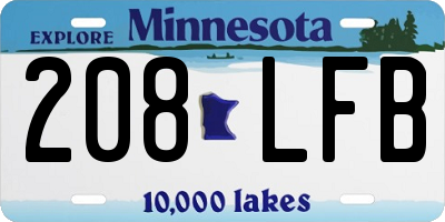 MN license plate 208LFB