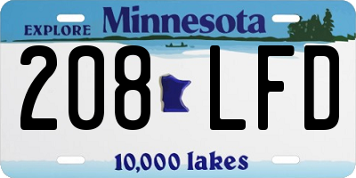 MN license plate 208LFD