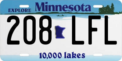 MN license plate 208LFL