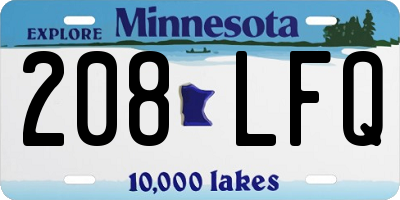 MN license plate 208LFQ