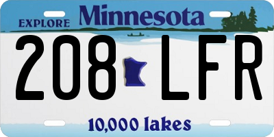 MN license plate 208LFR