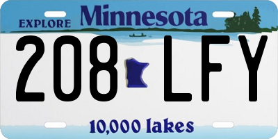 MN license plate 208LFY