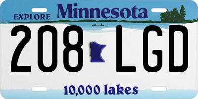 MN license plate 208LGD