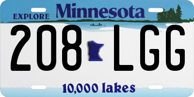 MN license plate 208LGG