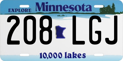 MN license plate 208LGJ
