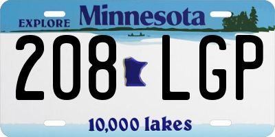 MN license plate 208LGP