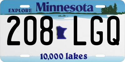 MN license plate 208LGQ