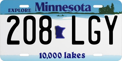 MN license plate 208LGY