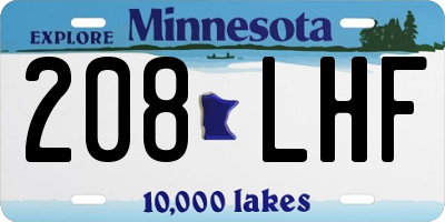 MN license plate 208LHF