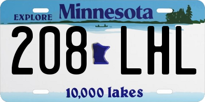 MN license plate 208LHL