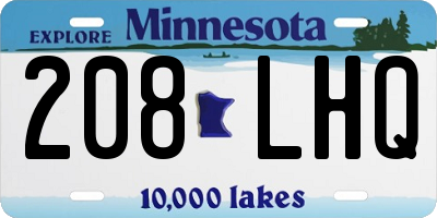 MN license plate 208LHQ