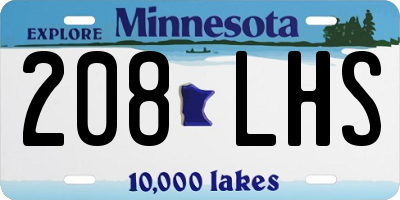 MN license plate 208LHS