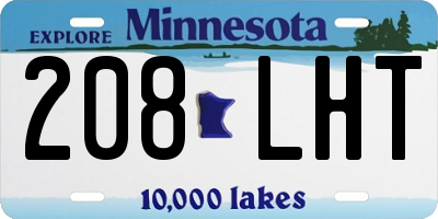 MN license plate 208LHT