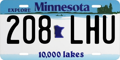 MN license plate 208LHU