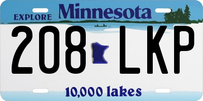 MN license plate 208LKP