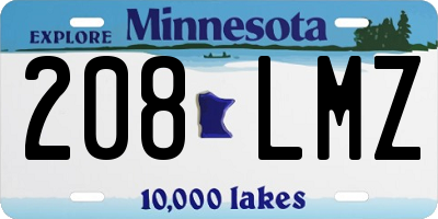 MN license plate 208LMZ