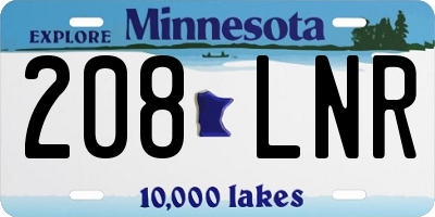 MN license plate 208LNR