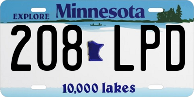 MN license plate 208LPD