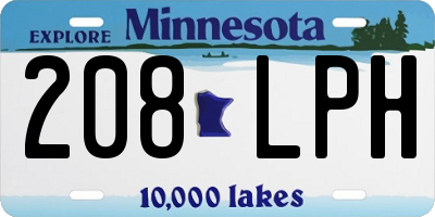 MN license plate 208LPH
