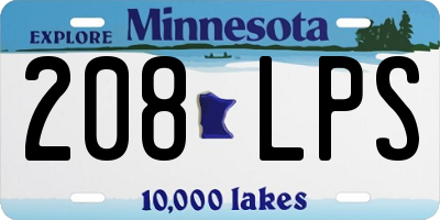MN license plate 208LPS