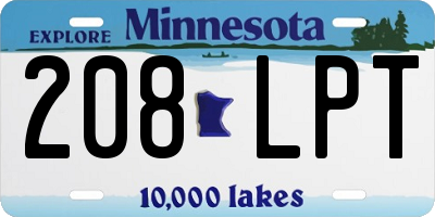 MN license plate 208LPT