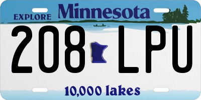 MN license plate 208LPU
