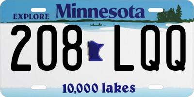 MN license plate 208LQQ